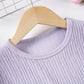 Girls Casual Style Solid Color Short Sleeve Trousers Suit