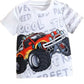 Fashion Children's Short-sleeved Cartoon Car Printing