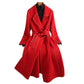 Manteau mi-long amincissant pour femme, en laine haut de gamme, au-dessus du genou