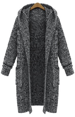 Cardigan hooded loose sweater