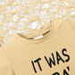 Letter Print Short-sleeve Solid Color Short Children's Clothing