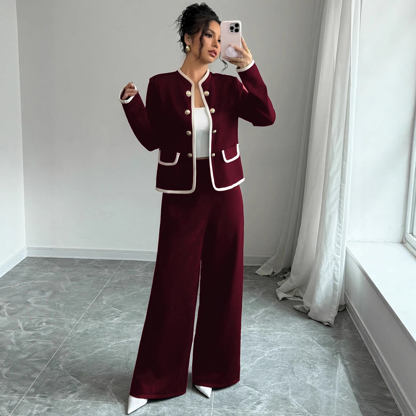 Slimming New Chinese Style Casual Chic Womens Suit