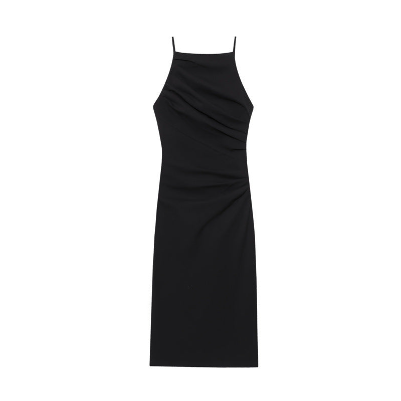 Women's Fashion Slim Fit Pleated Suspender Dress