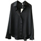 Loose satin shirt