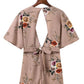 Combinaison dos nu sexy à imprimé floral, style rétro européen et américain