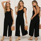 V-neck loose jumpsuit