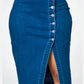 Oversized denim skirt