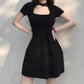 Split short sleeve slim fit and Hip Wrap Dress