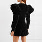 Robe mini trapèze taille haute