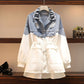 Veste patchwork en jean 