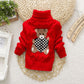 Thickened baby pullover turtleneck sweater