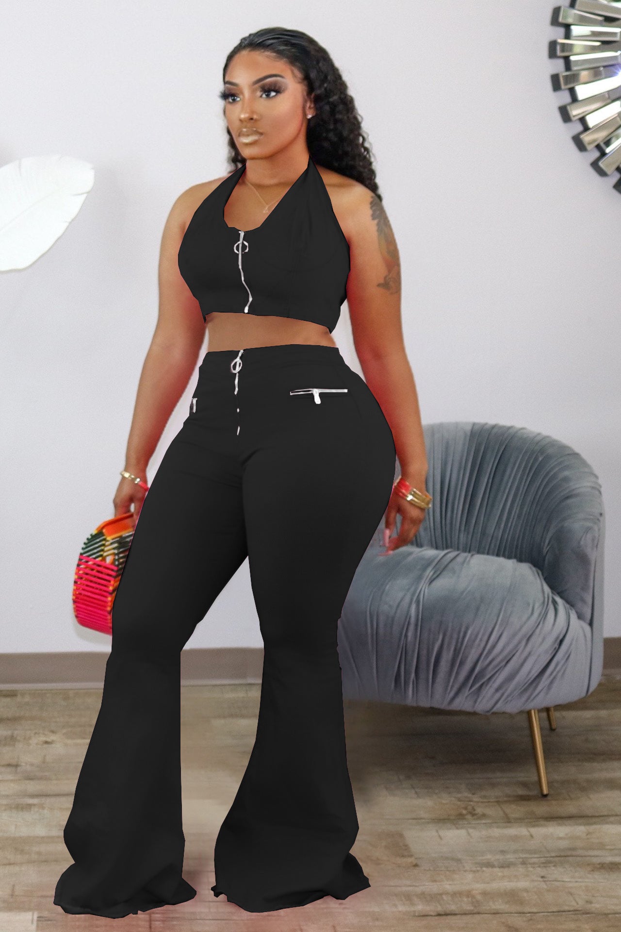 Women's Fashion Individual Casual Two-piece Set