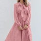 Ladies pink polka dot dress
