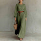 Elegant Long-sleeve Button-up Dressbestseller
