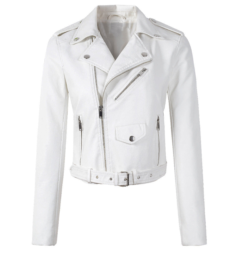 Manteau de vêtements pour femmes d'automne et d'hiver version coréenne de la version coréenne de la veste en cuir pour femmes mode vêtements pour femmes en gros