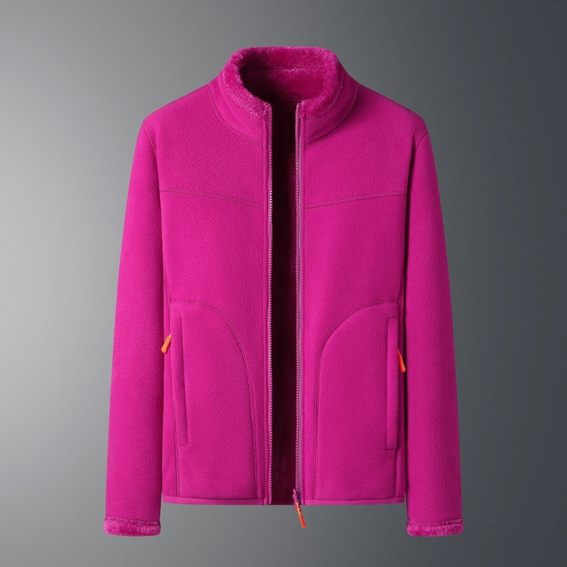 Manteau polaire d'extérieur pour hommes et femmes, pull polaire chaud d'automne et d'hiver doublé polaire