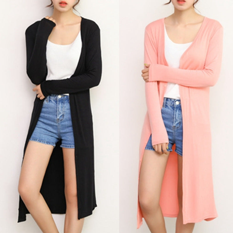 Long plus size long sleeve air conditioning shirt