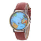 Canvas Band Map Dial Plate Watch