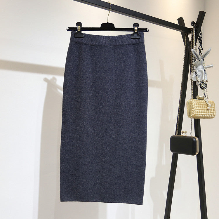 Jupe en tricot taille haute