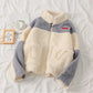 Loose stand-collar student cardigan jacket