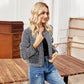Women's long-sleeved loose little fragrant short coat
