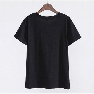 Women's round neck short-sleeved T-shirt