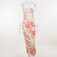 Elegant Strap Flower High Sense Fashion Long Skirt