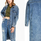 Women's Fashion Wash Retro Slim Denim Top