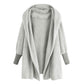 Reversible fleece hooded threaded cuff coat