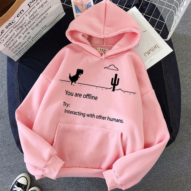 Women's Retro Dinosaur Fashion Casual Sweater