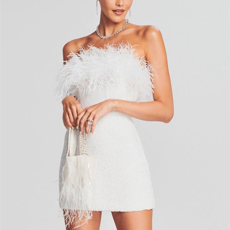 Women's Airy Fashion Tassel Sheath Dress