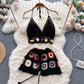 Summer New Bikini Vacation Travel Knitted Hollow Suit