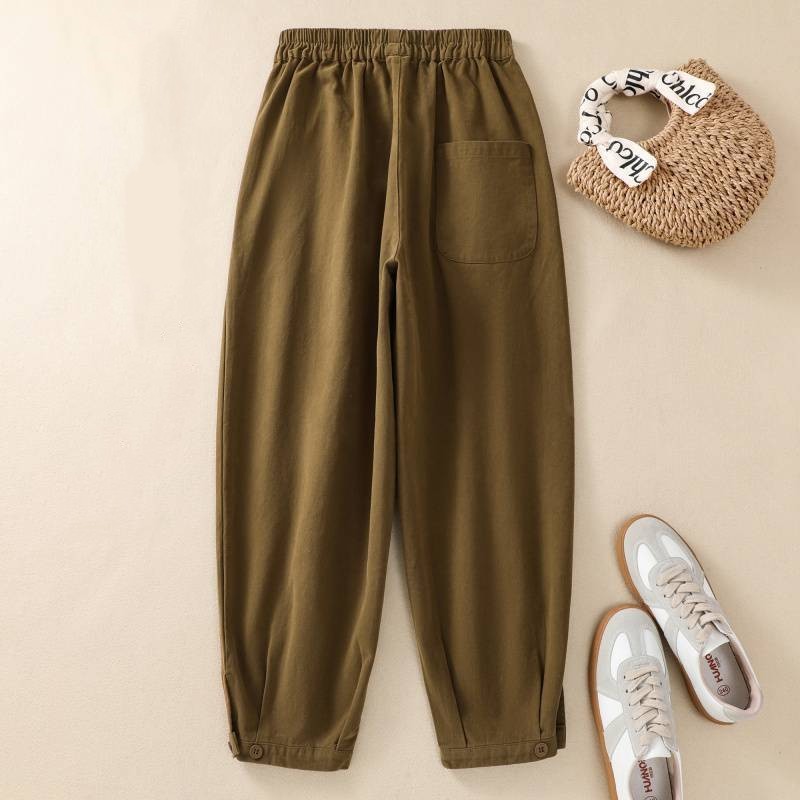 Pantalon large amincissant grande taille automne et hiver