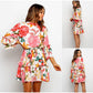 Robe imprimée à la taille
