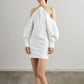 Hanging Neck Strapless Solid Color Short Hip Dress