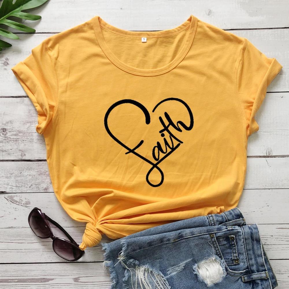 Love print t-shirt round neck short sleeve casual top