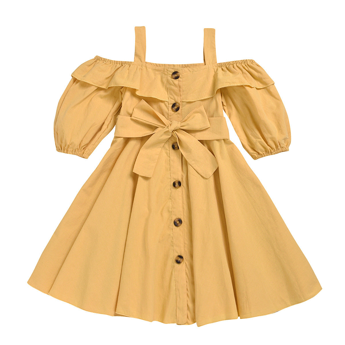 Sling Plain Cardigan Jumpsuit Princess Dress In Two Colors