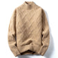 Pull demi-col roulé pour homme, pull ample en tricot coréen