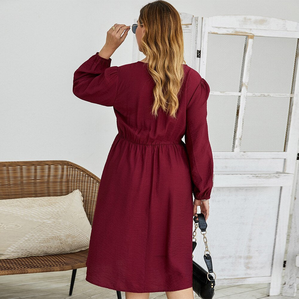 Robe élégante en coton pour femme grande taille 