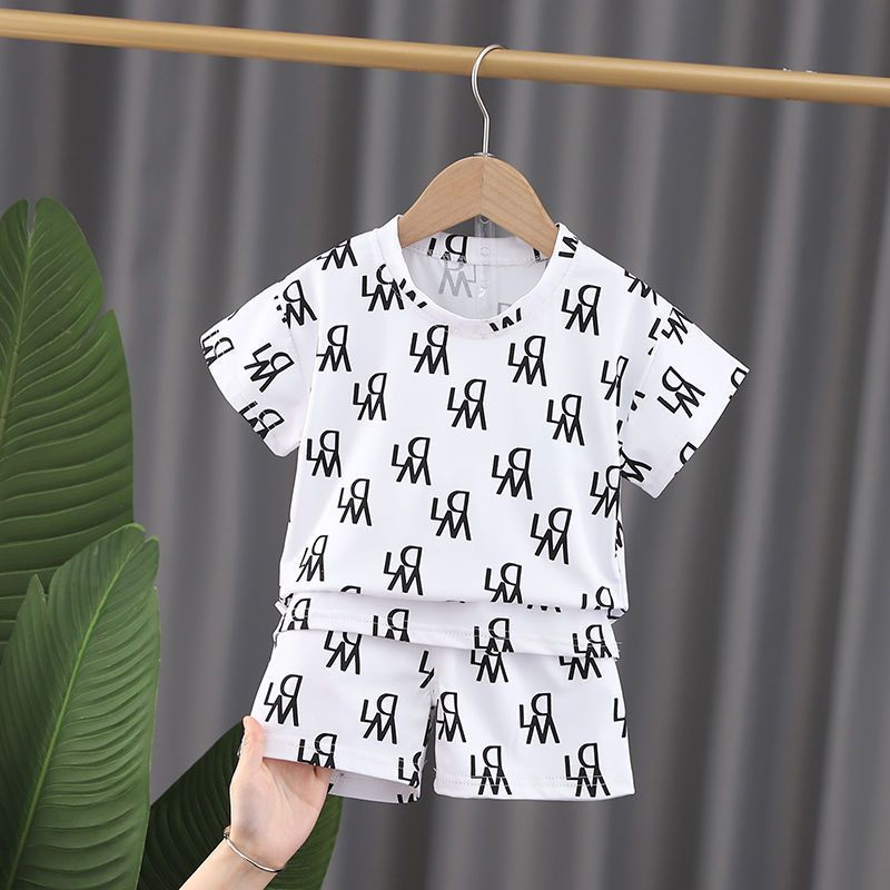 Ensemble deux pièces unisexe pour bébé, style occidental, imprimé