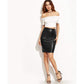 Jupe longue simili cuir