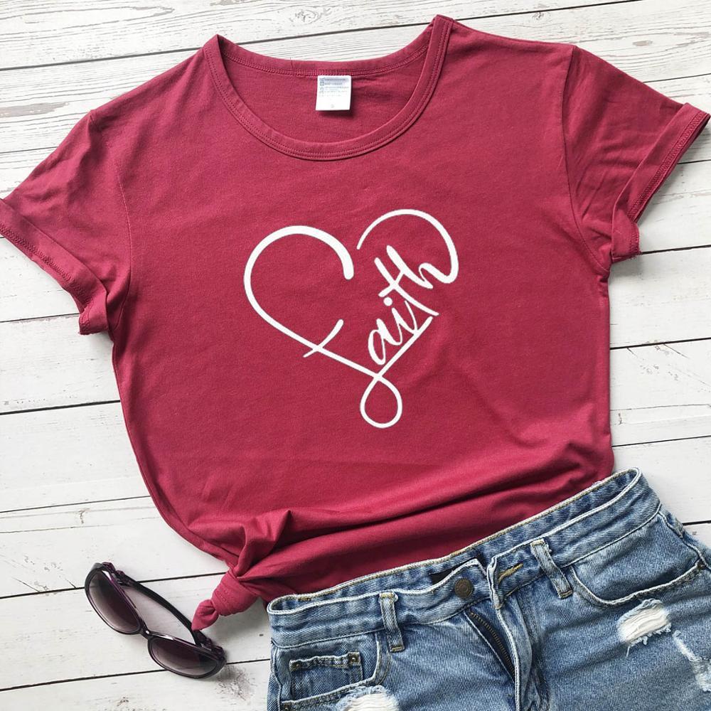 Love print t-shirt round neck short sleeve casual top