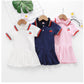 Children's Summer Girl's Pleated Short Sleeve Dress