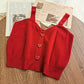 Outer Wear Bottoming Shirt Women Short Slim Fit All-match knitted Vest