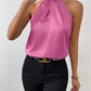 Women's Satin Halter Sleeveless Vest
