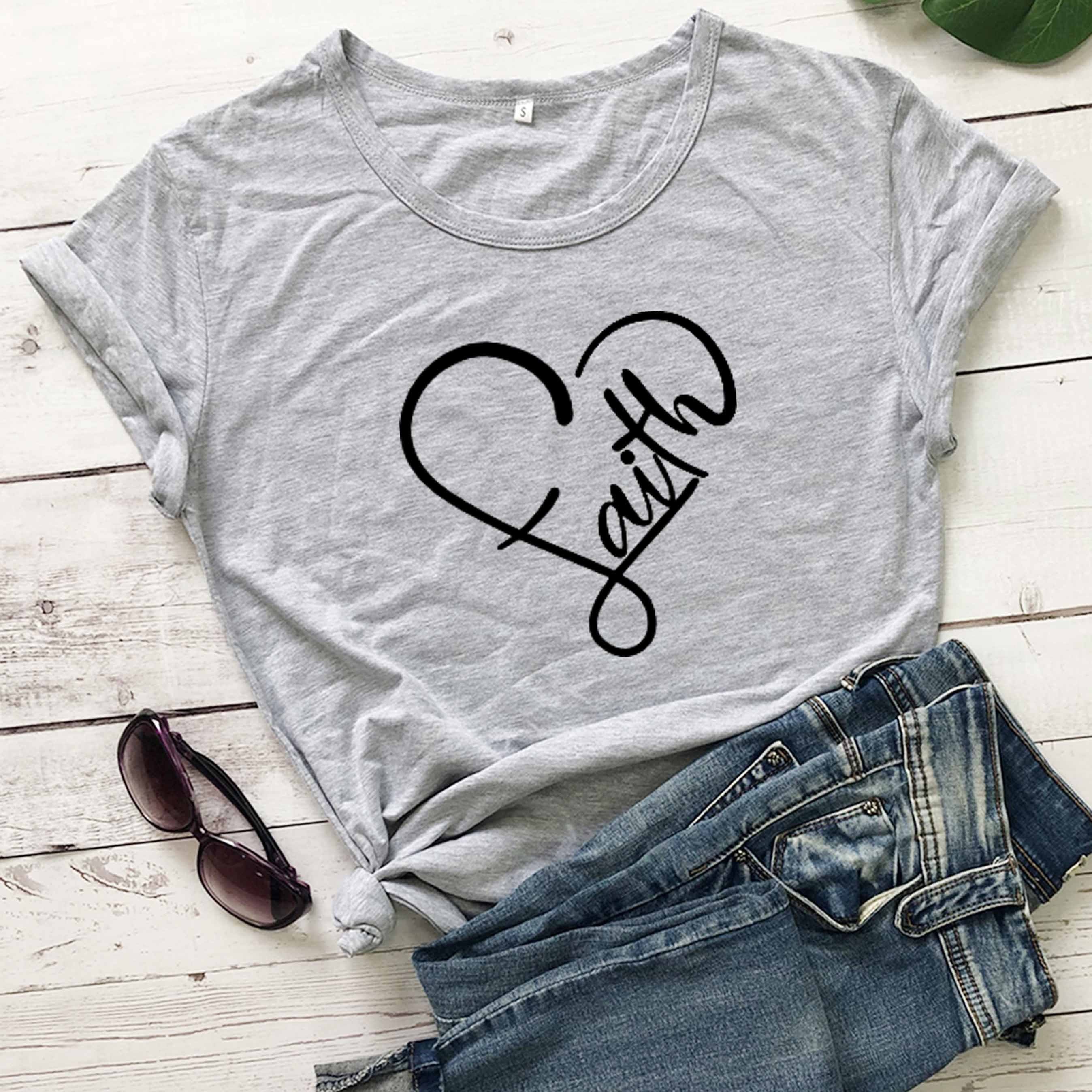 T-shirt imprimé Love, col rond, manches courtes, haut décontracté