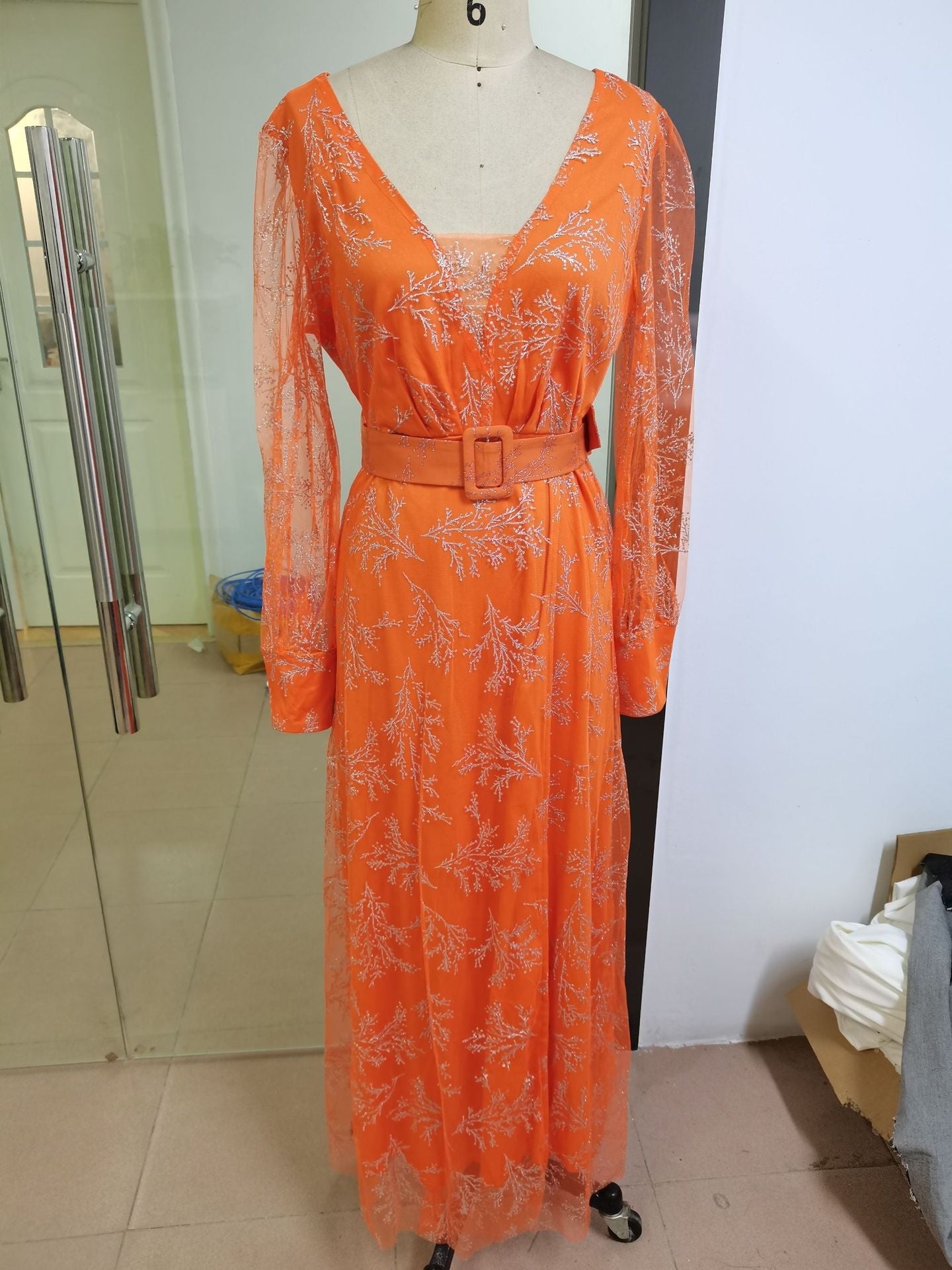 Printed Plus Size Loose High Waist Dress