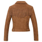 Veste femme vente directe d'usine automne et hiver manteau en daim à revers pour femme européenne et américaine veste en cuir courte pour femme