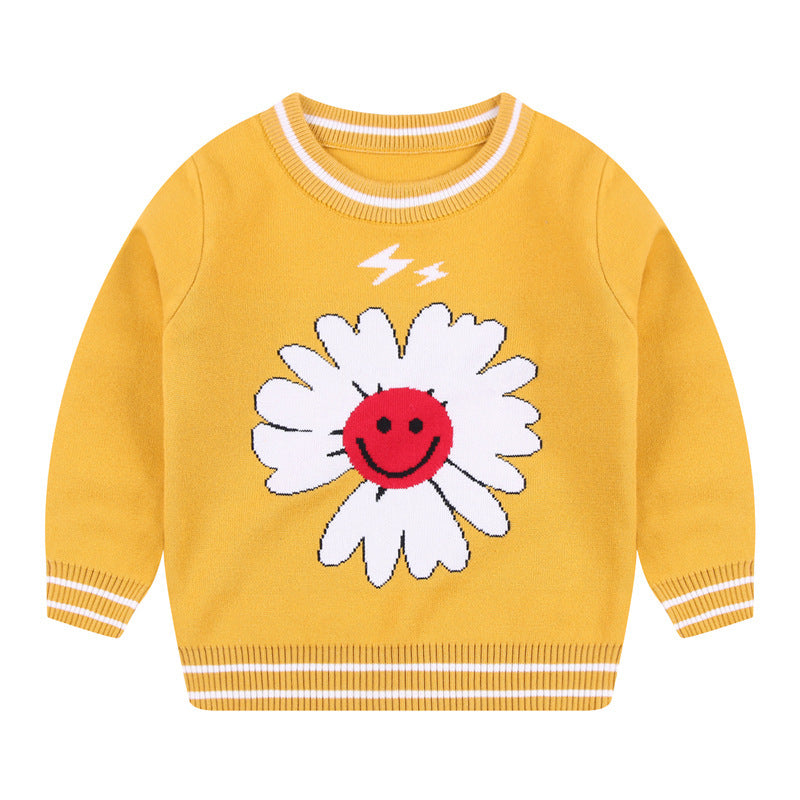 Children's smiley knitted sweater