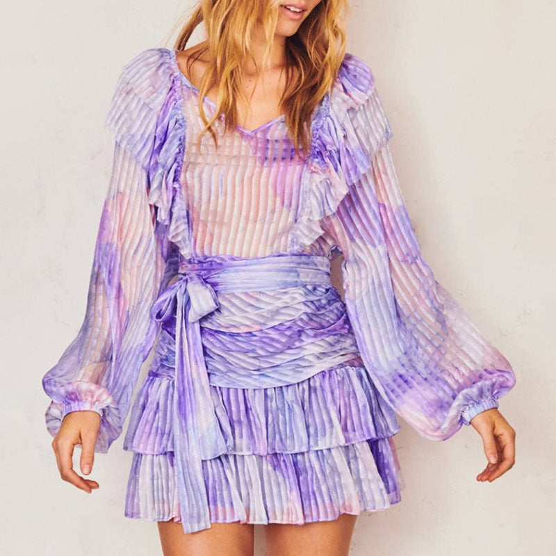 Waist folds with color